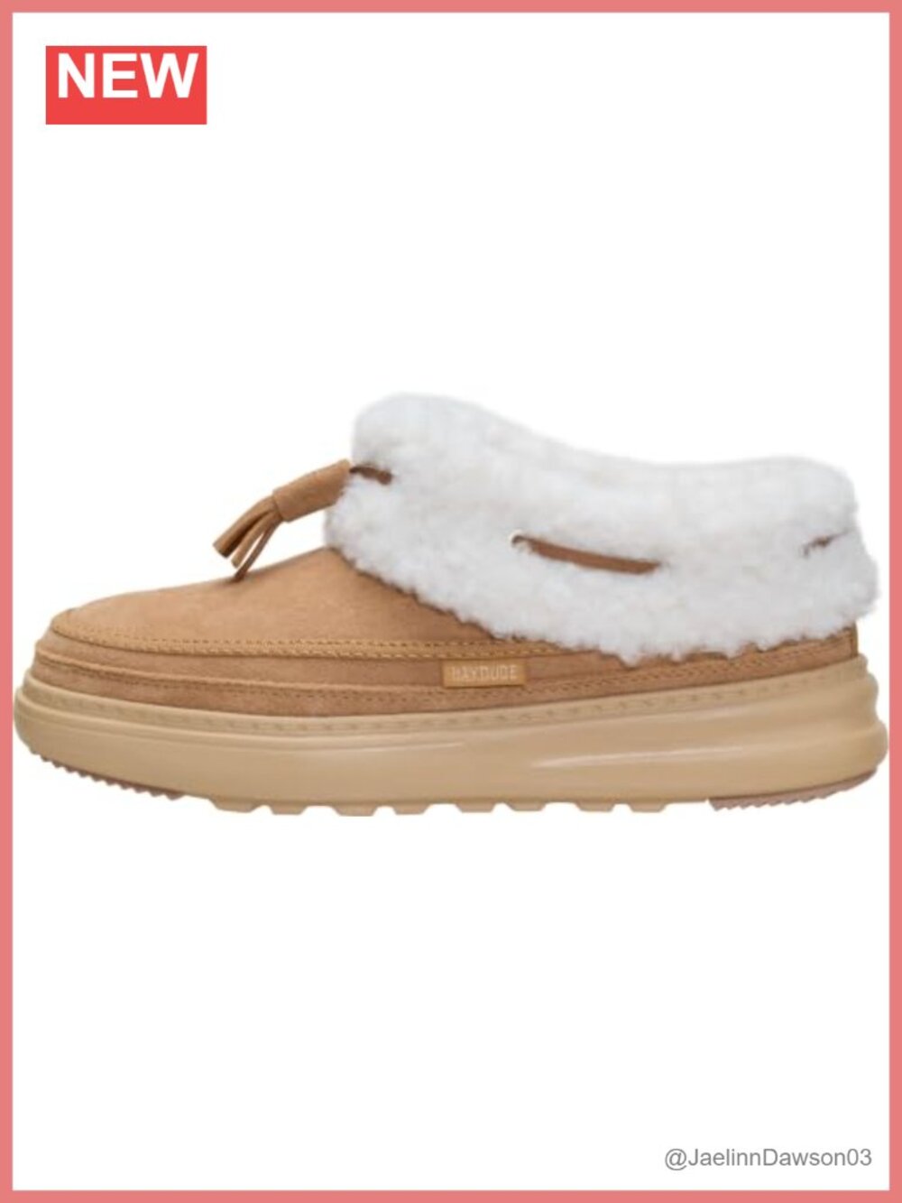 Women's Suede Sherpa Lined Slip On Loafer with Tassel